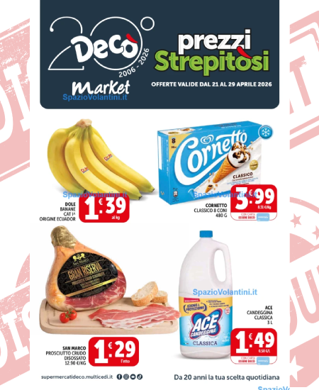 Volantino Decò Market – Prezzi Strepitosi | Offerte 21 – 29 Aprile 2026