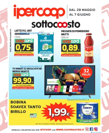 Volantino Ipercoop Master – Sottocosto | Offerte 29 Maggio – 7 Giugno 2026