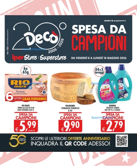 Volantino Decò IperStore – Spesa da Campioni | Offerte 8-18 Maggio 2026