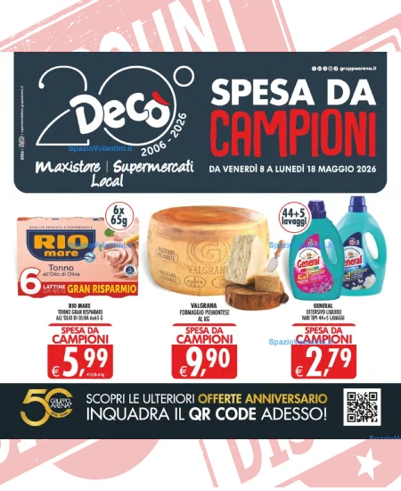 Volantino Decò Maxistore – Spesa da Campioni | Offerte 8-18 Maggio 2026