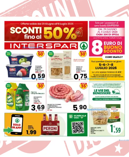 Volantino Interspar – Sconti fino al 50% | Offerte 29 Giugno – 8 Luglio 2026
