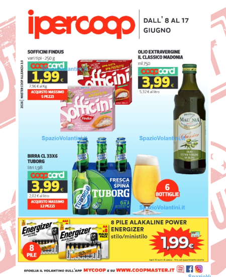 Volantino Ipercoop Master – Offerte dall’8 al 17 Giugno | Offerte 8-17 Giugno 2026