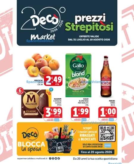 Volantino Decò Market – Prezzi Strepitosi | Offerte 31 Luglio – 10 Agosto 2026