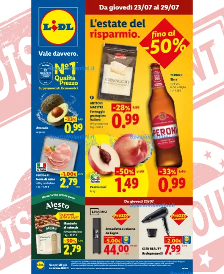 Volantino Lidl – L’estate del risparmio | Offerte 23-29 Luglio 2026