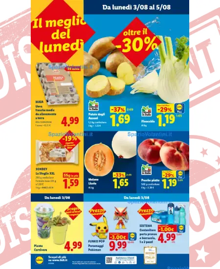 Volantino Lidl – Il meglio del lunedì | Offerte 3 – 5 Agosto 2026