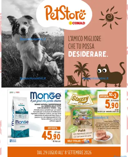 Volantino PetStore Conad – L’amico migliore che tu possa desiderare | Offerte 29/07-08/09 2026