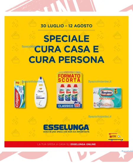 Volantino Esselunga – Speciale Cura Casa e Cura Persona | Offerte 30/07-12/08 2026