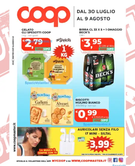 Volantino Coop Master – Promozioni d’Estate | Offerte 30/07-09/08 2026