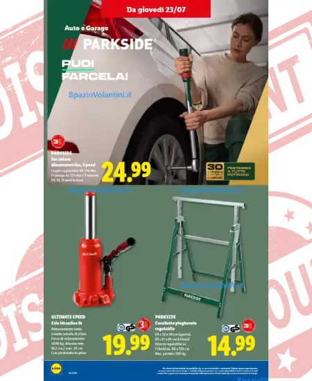 Volantino Lidl Parkside – Attrezzi per il Fai da Te | Offerte 23-29 Luglio 2026