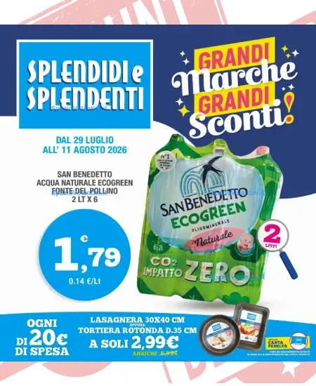 Volantino Splendidi e Splendenti – Grandi Marche Grandi Sconti! | Offerte 29 Luglio – 11 Agosto 2026