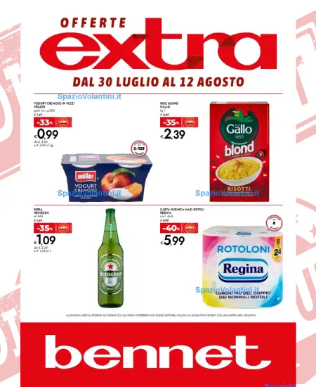 Volantino Bennet – Offerte Extra | Offerte 30/07-12/08 2026