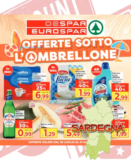 Volantino Despar ed Eurospar – Offerte Sotto l’Ombrellone | Offerte 30/07-12/08 2026