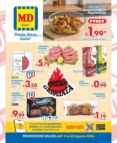 Volantino MD – Speciale Grigliata | Offerte 11-23 Agosto 2026