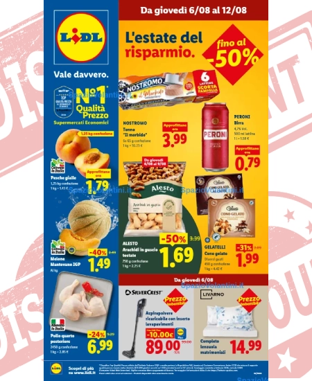 Volantino Lidl – L’Estate del Risparmio fino al -50% | Offerte 6 – 12 Agosto 2026