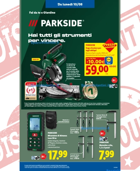 Volantino Lidl – Parkside Fai da Te e Giardino | Offerte dal 6 – 12 Agosto 2026