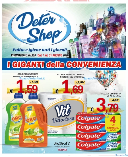 Volantino DeterShop – I Giganti della Convenienza | Offerte 1 – 31 Agosto 2026