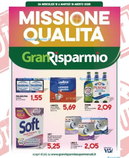 Volantino Gran Risparmio – Missione Qualità | Offerte 12-18 Agosto 2026