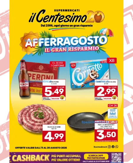 Volantino il Centesimo – Afferragosto il Gran Risparmio | Offerte 11-20 Agosto 2026