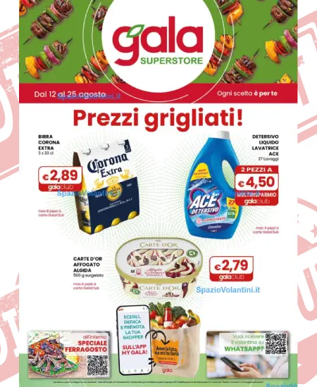 Volantino Gala Superstore – Prezzi grigliati! | Offerte 12-25 Agosto 2026