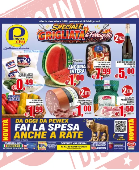 Volantino Pewex City – Speciale Grigliata di Ferragosto | Offerte 12-20 Agosto 2026