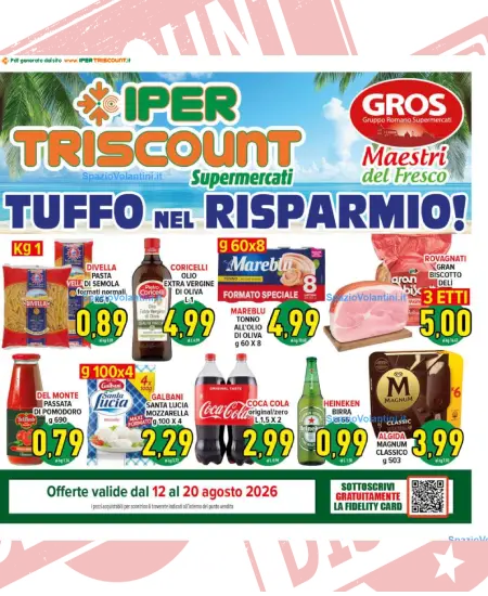 Volantino IperTriscount – Tuffo nel Risparmio! | Offerte 12-20 Agosto 2026
